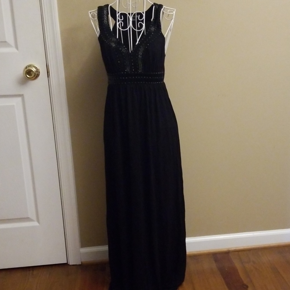 🌹black maxi dress